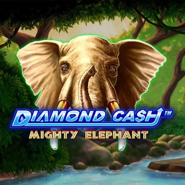 Diamond Cash Mighty Elephant slot logo by Greentube at Lyra Bet Casino